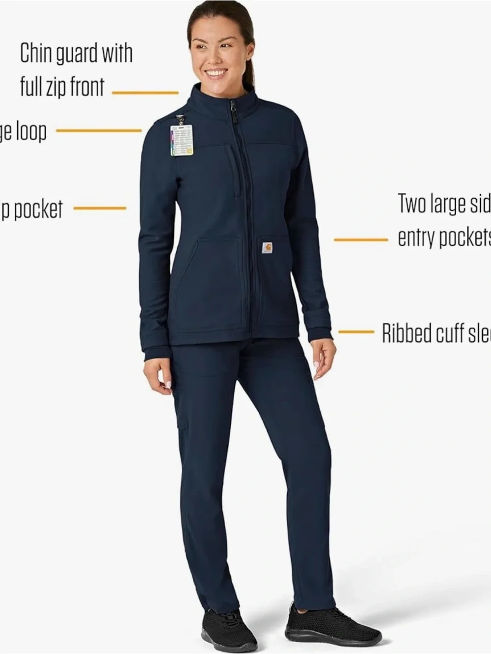 Carhartt Modern Fit Bonded Fleece Zip Jacket - Picture 2 of 6